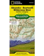 AbsarokaBeartooth Wilderness West Map