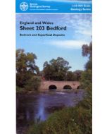 Bedford Bedrock geology and superficial deposits map