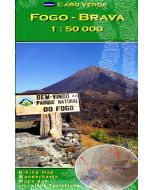 Fogo and Brava hiking map Cape Verde Islands