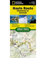 Haute Route Map Chamonix to Zermatt