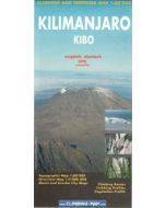 Kilimanjaro Kibo climbing and trekking map 180000