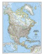 North America Classic Map Laminated
