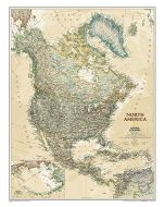 North America Executive Map Laminated