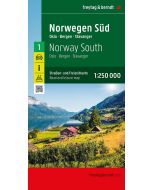Norway South, Road and Leisure Map