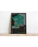 Scratch off wine Map France