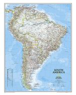 South America Classic Map Laminated