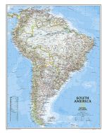 South America Classic Map Tubed