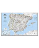 Spain and Portugal Classic Map Tubed