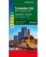 Sweden South Road and Leisure Map