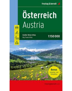 Austria Big Travel Atlas 1150000 Hardback