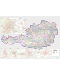 Austria by District 1500000 rolled in a tube