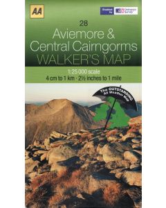 Aviemore amp Central Cairngorms AA Map No 28 LAMINATED