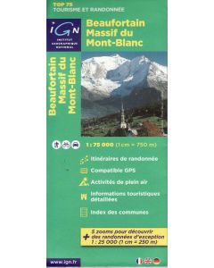 Beaufortin Massif du Mont Blanc IGN Top 75