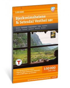 Bjerkreimsheiene and Setesdal Vesthei sor 1:50K