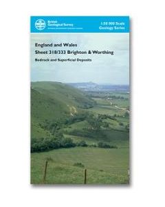 Brighton Worthing Bedrock geology and superficial deposits map