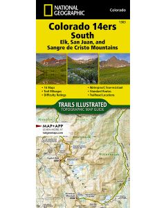 Colorado 14ers South Map