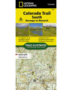 Colorado Trail South Durango to Monarch Map