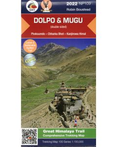 Dolpo and Mugu 1150000 GHT trekking map NP109 dblsided