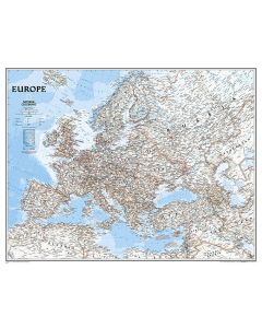 Europe Classic Map Enlarged and Laminated