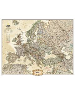 Europe Executive Map Enlarged and Tubed