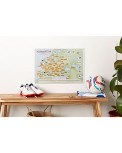 European Football Grounds Scratch Print