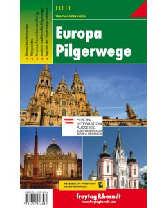 European Pilgrimages, Walking map 1:2000000 1:3500000