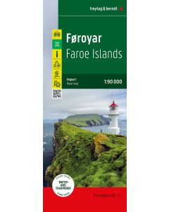 Faroe Islands Foroyar, street map 1:90000