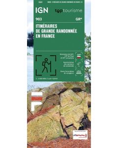 France Long Distance Footpaths IGN 903 1:1,000,000