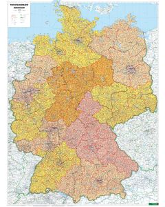 Germany by District, 1:700000, metalbacked in a tube