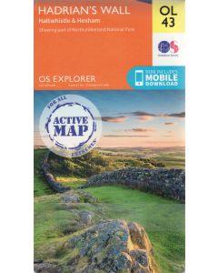 Hadrians Wall OS Explorer Active Map OL43
