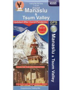 High Route Around Manaslu and Tsum Valley map NS505