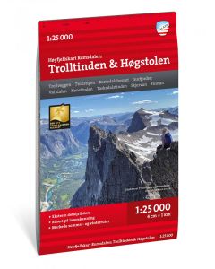 Hoyfjellskart Romsdalen Trolltinden and Hogstolen 125 000