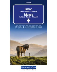 Iceland Island Road Map