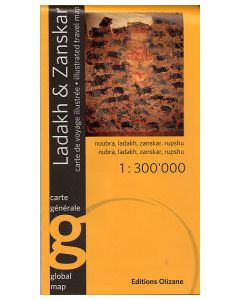 Ladakh amp Zanskar Illustrated Travel Map 1300000