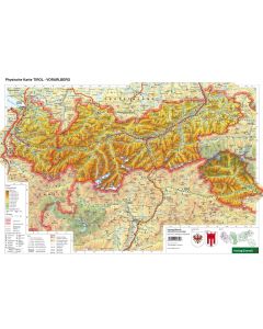 Laminated Map DUO Learning aid Tirol Vorarlmountain
