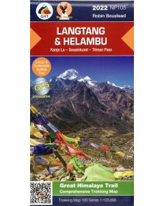 Langtang and Helambu 1125000 GHT trekking map NP105