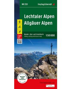 Lechtaler Alpen Allgauer Alpen Hiking cycling Leisure Map