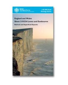 Lewes Eastbourne Bedrock geology and superficial deposits map