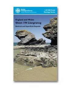 Llangranog Bedrock geology and superficial deposits map