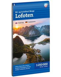 Lofoten Car and Tourist Map 1250 000