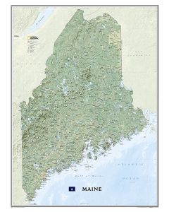 Maine Map Laminated
