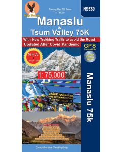 Manaslu and Tsum Valley 175k map