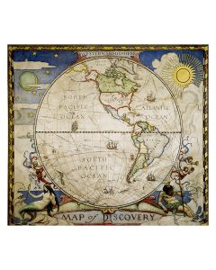 Map of Discovery Western Hemisphere Map Tubed