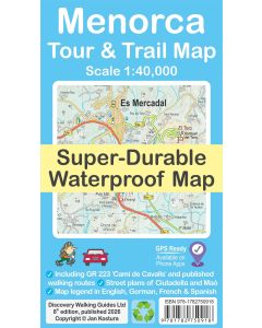 Menorca Tour and Trail Map Super Durable
