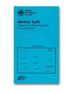 Merthyr Tydfil Solid and drift geology map