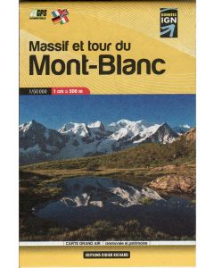 Mont Blanc Tour and Massif Pocket Map 150000