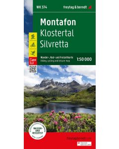 Montafon Klostertal Silvretta Hiking Cycling Leisure Map
