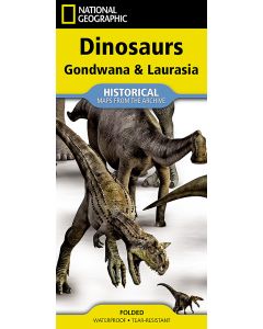 National Geographic Dinosaurs of Gondwana and Laurasia Map