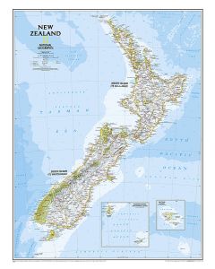 New Zealand Classic Map Laminated