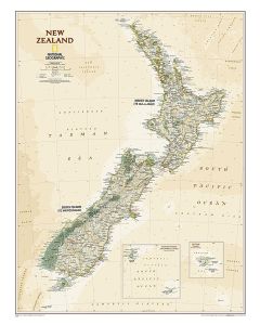 New Zealand Executive Map Laminated
